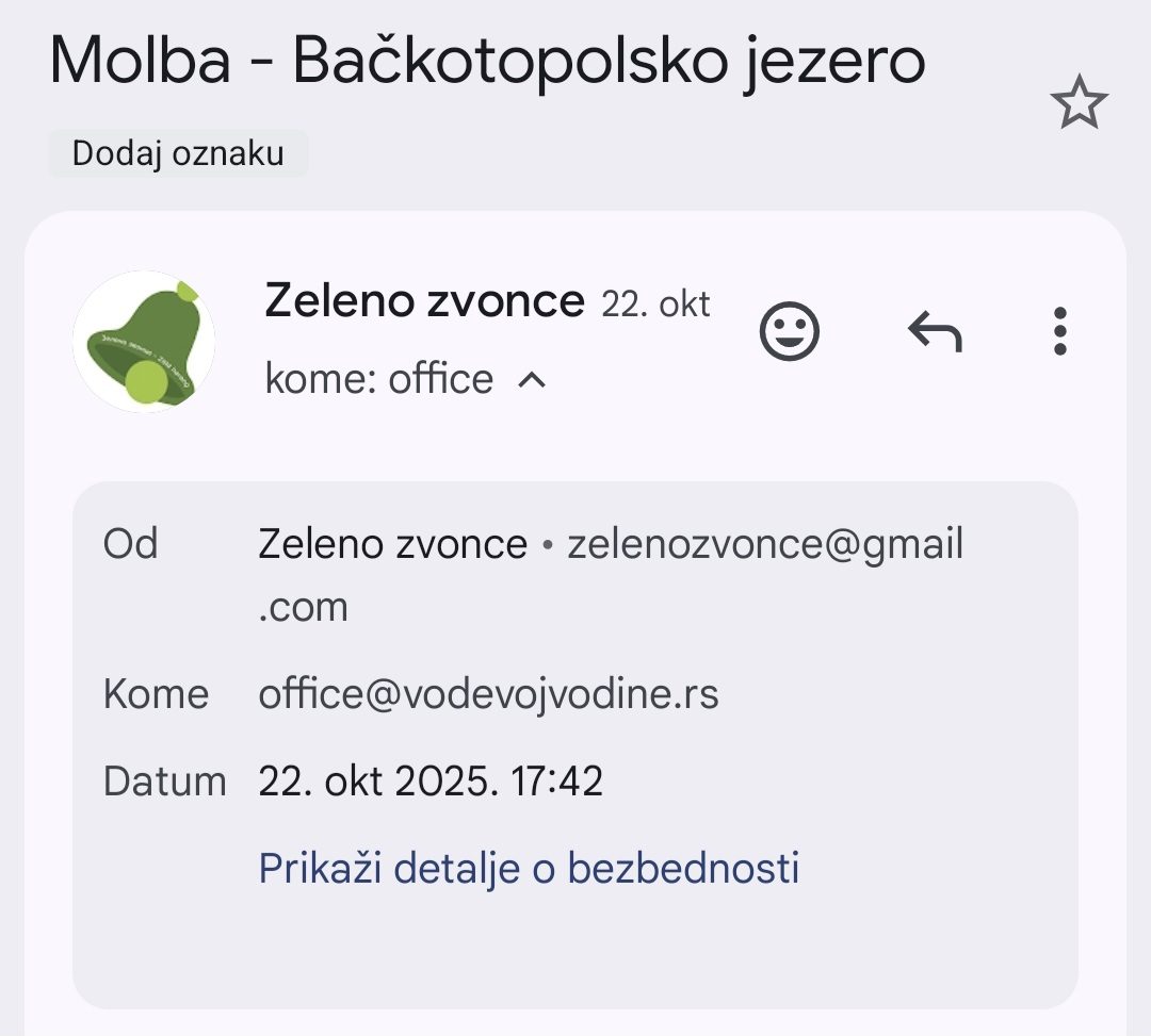 Bačkotopolsko jezero - Iz Voda ćemo sporo do vode a vremena nemamo