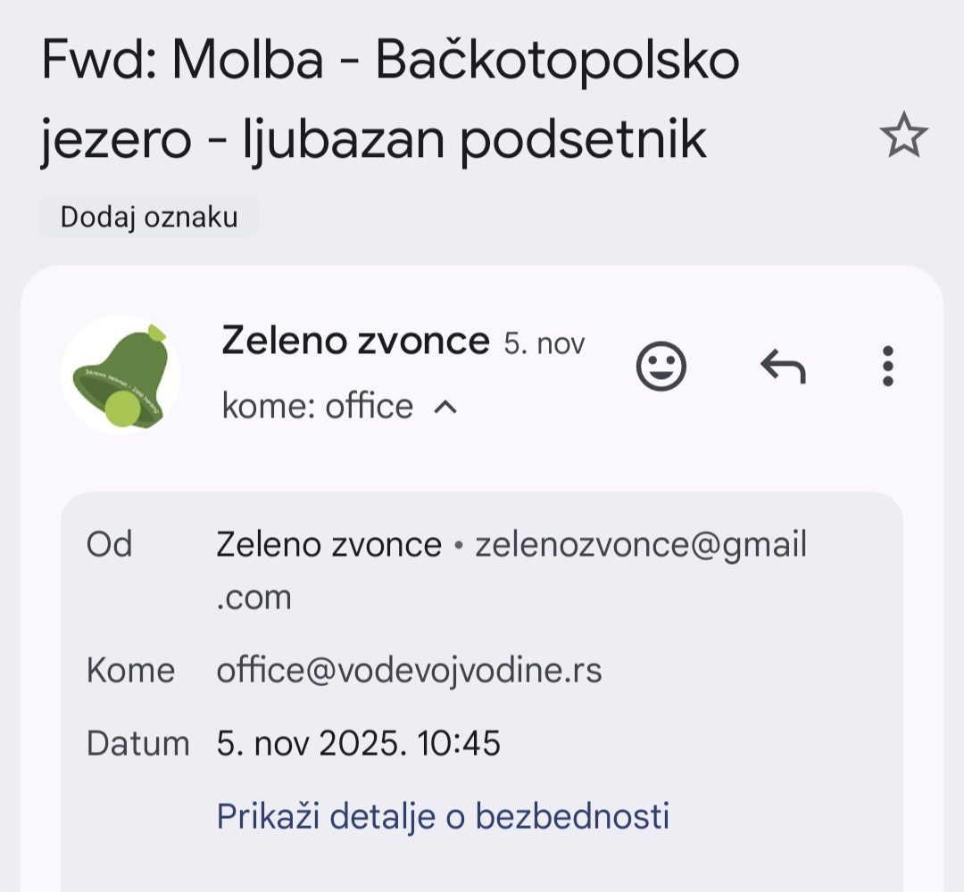 Bačkotopolsko jezero - Iz Voda ćemo sporo do vode a vremena nemamo