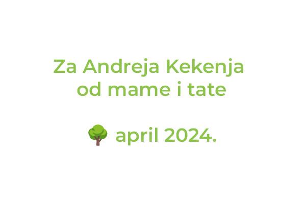 Tabla uz lipu: Za Andreja Kekenja od mame i tate