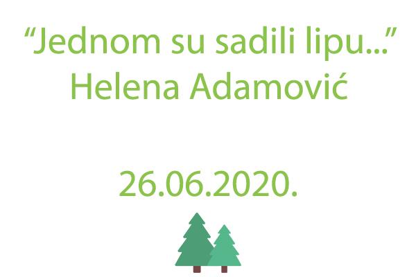 Tabla uz lipu: „Jednom su sadili lipu…“