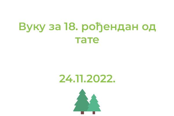 Tabla uz lipu: Vuku za 18. rođendan od tate